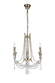Armand French Gold Crystal Ceiling Lights Diyas Multi Arm Crystal Fittings